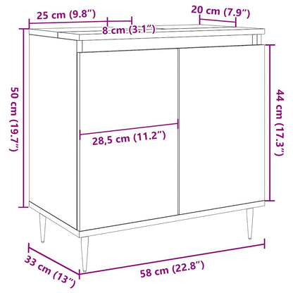 vidaXL Meuble de salle de bain aspect bois de récupération 58x33x60 cm bois d'ingénierie