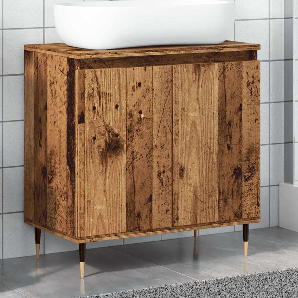 vidaXL Meuble de salle de bain aspect bois de récupération 58x33x60 cm bois d'ingénierie