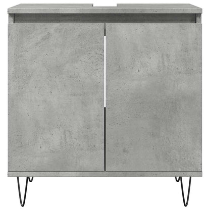 vidaXL Meuble de salle de bain gris béton 58 x 33 x 60 cm Bois d'ingénierie