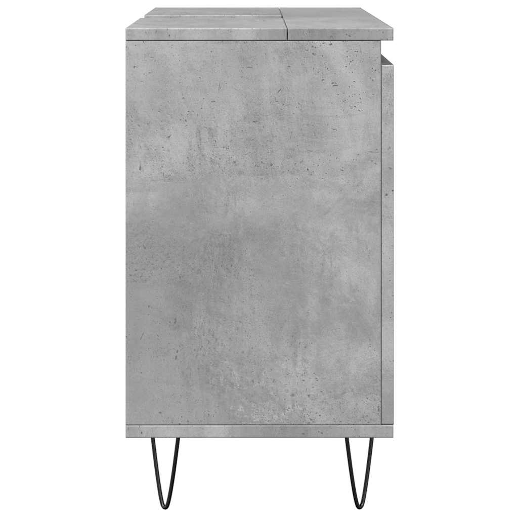 vidaXL Meuble de salle de bain gris béton 58 x 33 x 60 cm Bois d'ingénierie
