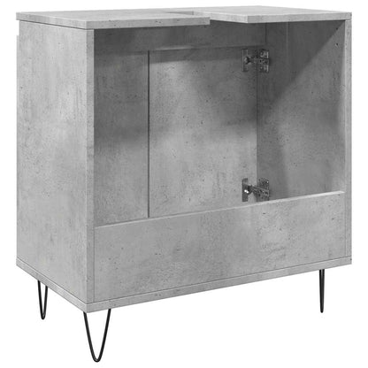 vidaXL Meuble de salle de bain gris béton 58 x 33 x 60 cm Bois d'ingénierie