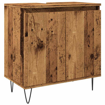 vidaXL Meuble de salle de bain aspect bois de récupération 58x33x60 cm Bois d'ingénierie