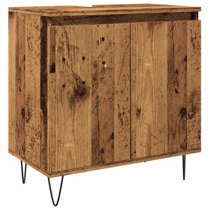 vidaXL Meuble de salle de bain aspect bois de récupération 58x33x60 cm Bois d'ingénierie