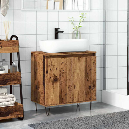vidaXL Meuble de salle de bain aspect bois de récupération 58x33x60 cm Bois d'ingénierie