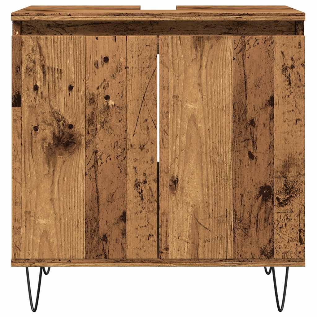 vidaXL Meuble de salle de bain aspect bois de récupération 58x33x60 cm Bois d'ingénierie