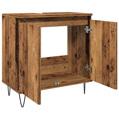 vidaXL Meuble de salle de bain aspect bois de récupération 58x33x60 cm Bois d'ingénierie