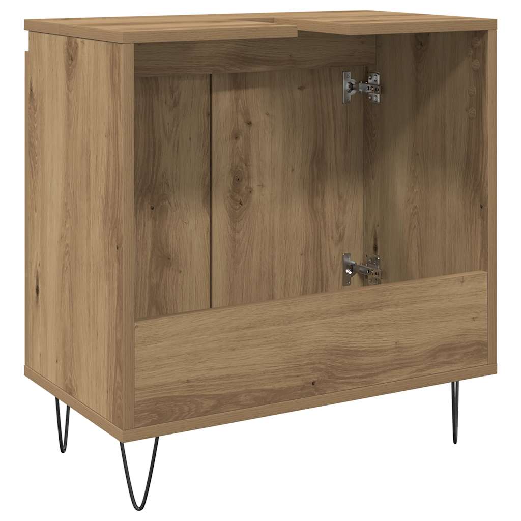 vidaXL Badschrank Artisan-Eiche 58x33x60 cm Holzwerkstoff