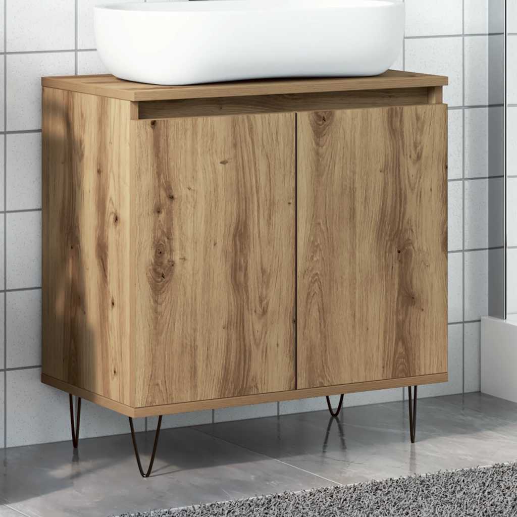vidaXL Badschrank Artisan-Eiche 58x33x60 cm Holzwerkstoff