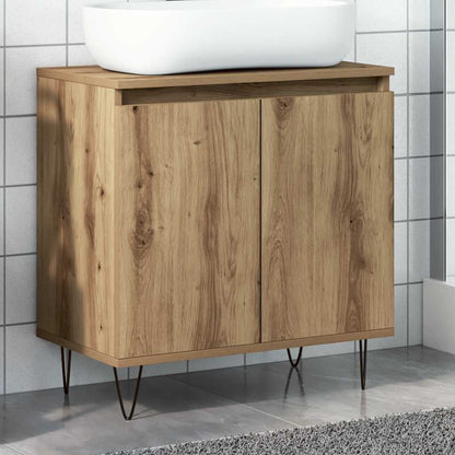 vidaXL Badschrank Artisan-Eiche 58x33x60 cm Holzwerkstoff