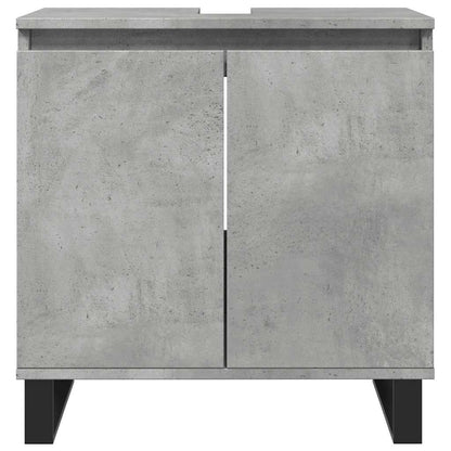 vidaXL Meuble de salle de bain gris béton 58 x 33 x 60 cm en bois d'ingénierie