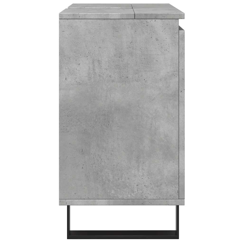 vidaXL Meuble de salle de bain gris béton 58 x 33 x 60 cm en bois d'ingénierie