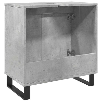 vidaXL Meuble de salle de bain gris béton 58 x 33 x 60 cm en bois d'ingénierie