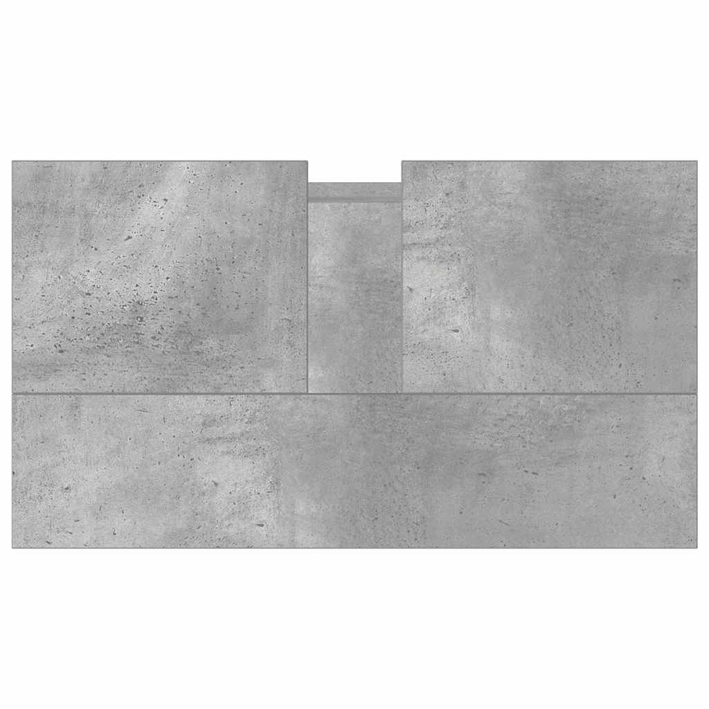 vidaXL Meuble de salle de bain gris béton 58 x 33 x 60 cm en bois d'ingénierie