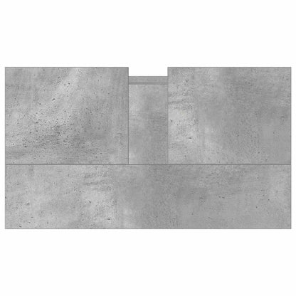 vidaXL Meuble de salle de bain gris béton 58 x 33 x 60 cm en bois d'ingénierie
