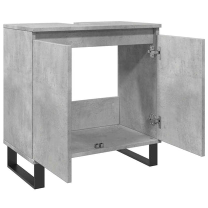 vidaXL Meuble de salle de bain gris béton 58 x 33 x 60 cm en bois d'ingénierie