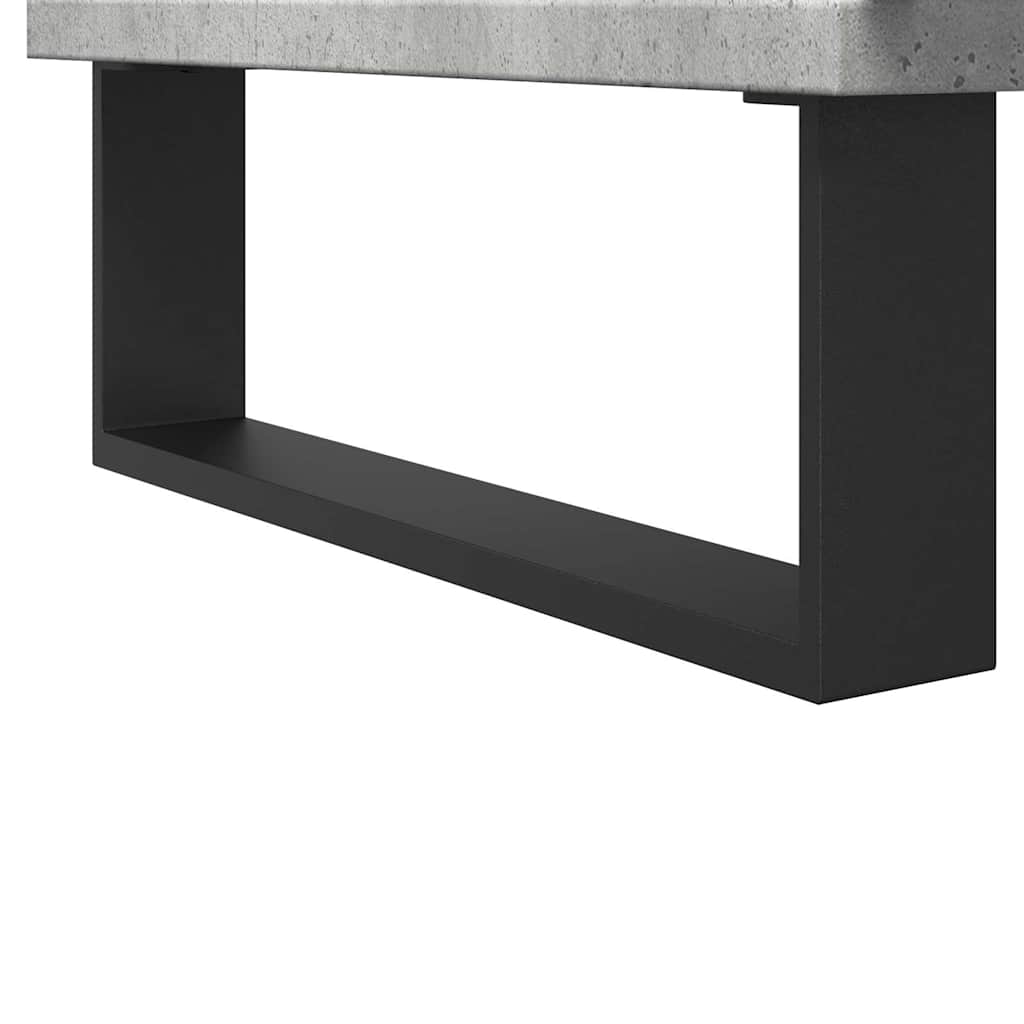 vidaXL Meuble de salle de bain gris béton 58 x 33 x 60 cm en bois d'ingénierie