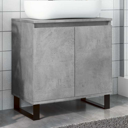 vidaXL Meuble de salle de bain gris béton 58 x 33 x 60 cm en bois d'ingénierie