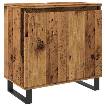 vidaXL Badschrank Altholz-Optik 58x33x60 cm Holzwerkstoff