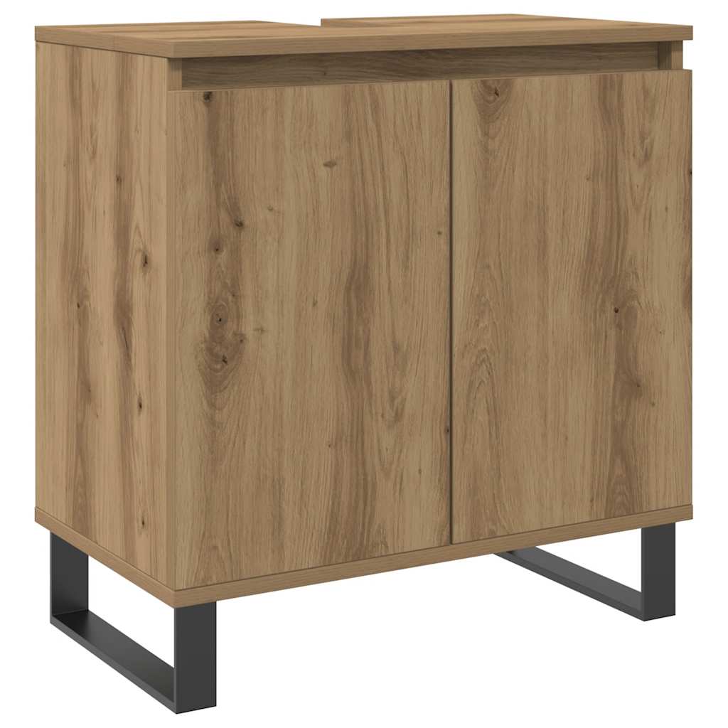 vidaXL Meuble de salle de bain chêne artisan 58x33x60 cm Bois d'ingénierie