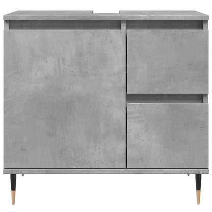 vidaXL Badschrank Betongrau 65x33x60 cm Holzwerkstoff