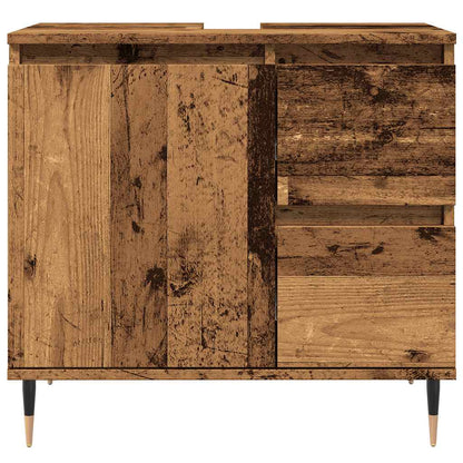 vidaXL Meuble de salle de bain aspect bois de récupération 65x33x60 cm bois d'ingénierie
