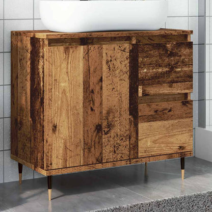 vidaXL Meuble de salle de bain aspect bois de récupération 65x33x60 cm bois d'ingénierie