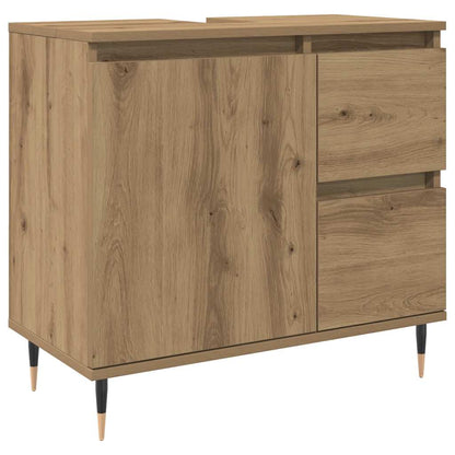 vidaXL Meuble de salle de bain chêne artisanal 65x33x60 cm bois d'ingénierie