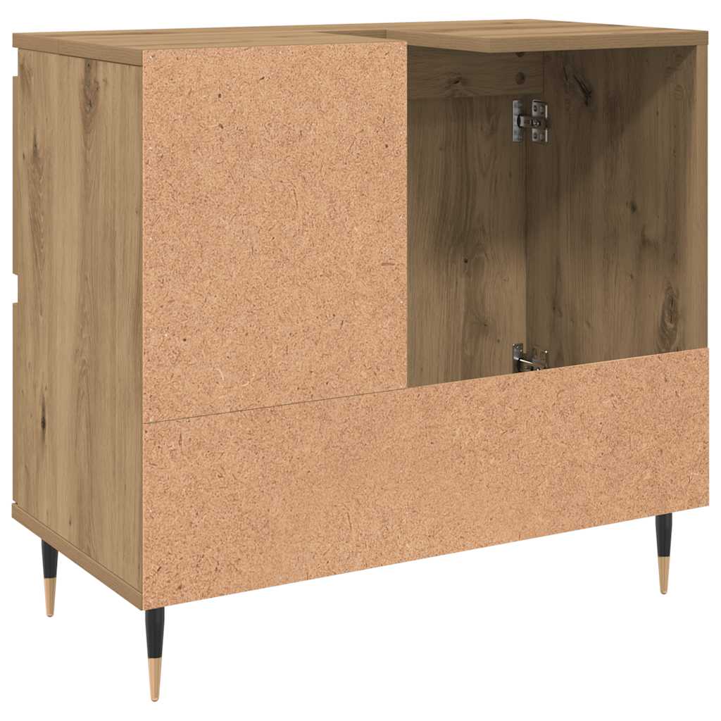 vidaXL Meuble de salle de bain chêne artisanal 65x33x60 cm bois d'ingénierie