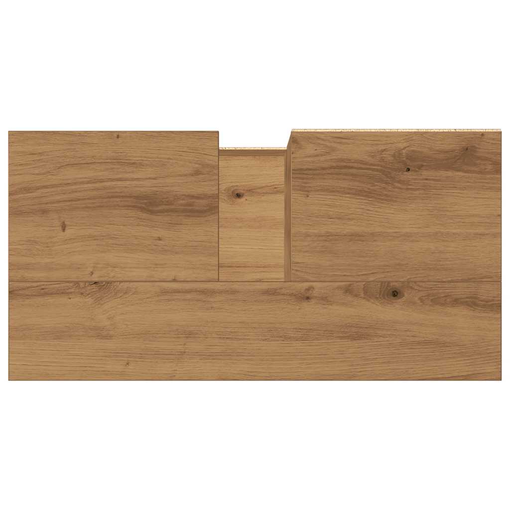 vidaXL Meuble de salle de bain chêne artisanal 65x33x60 cm bois d'ingénierie
