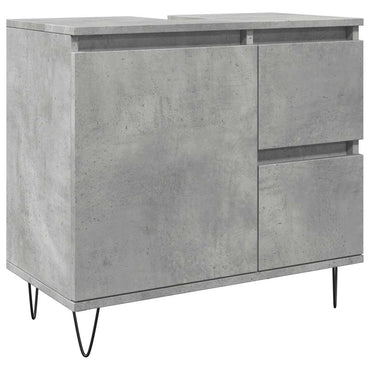 vidaXL Meuble sous-lavabo gris béton 65x33x60 cm Bois d'ingénierie
