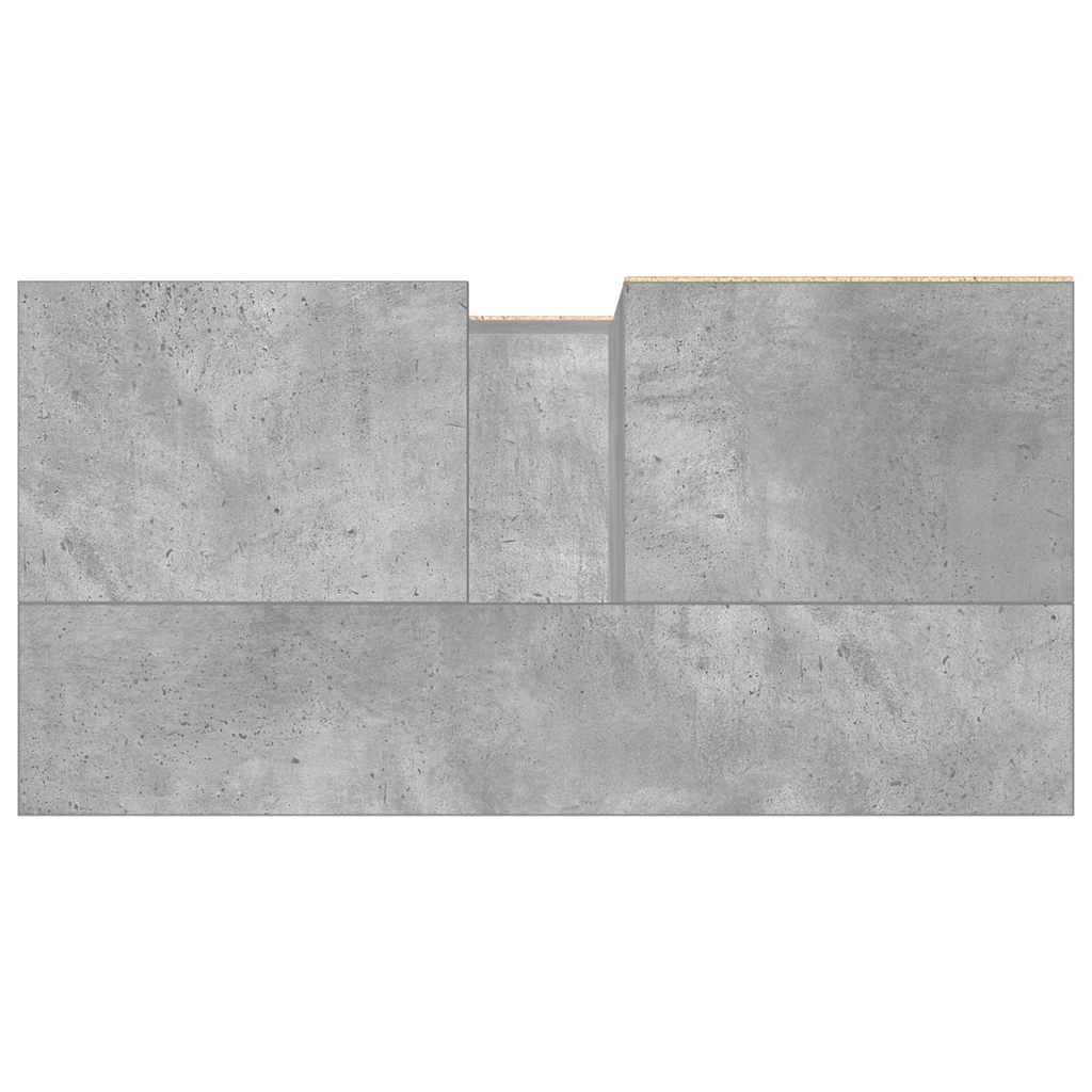 vidaXL Waschbeckenunterschrank Betongrau 65x33x60 cm Holzwerkstoff