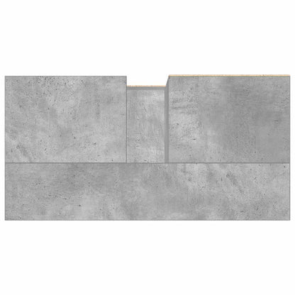 vidaXL Waschbeckenunterschrank Betongrau 65x33x60 cm Holzwerkstoff