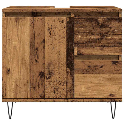 vidaXL Meuble sous-vasque aspect bois de récupération 65x33x60 cm Bois d'ingénierie