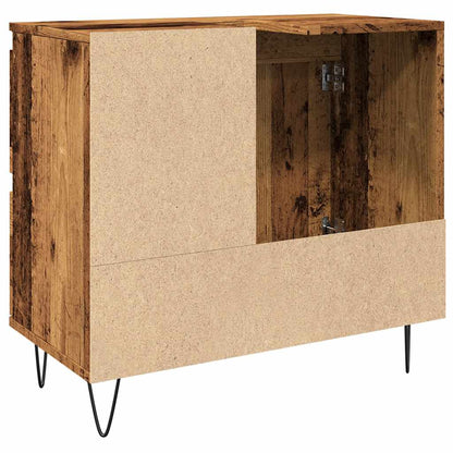 vidaXL Meuble sous-vasque aspect bois de récupération 65x33x60 cm Bois d'ingénierie