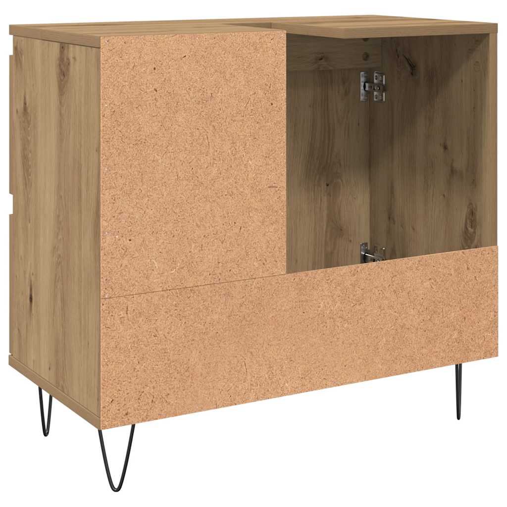 Waschbeckenunterschrank Artisan-Eiche 65x33x60 cm Holzwerkstoff
