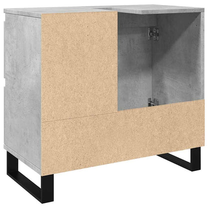 vidaXL Waschbeckenunterschrank Betongrau 65x33x60 cm Holzwerkstoff