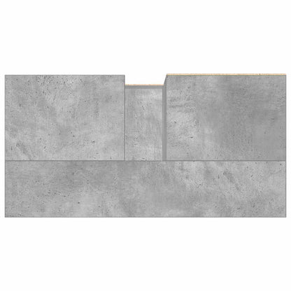 vidaXL Waschbeckenunterschrank Betongrau 65x33x60 cm Holzwerkstoff