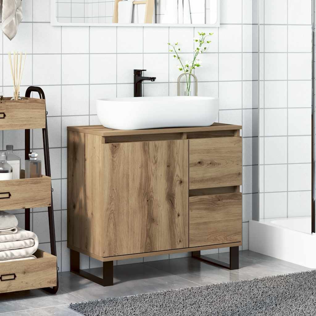 Meuble sous-vasque vidaXL chêne artisan 65x33x60 cm bois d'ingénierie