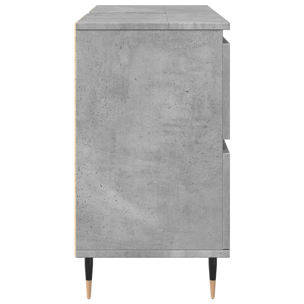 vidaXL Badschrank Betongrau 80x33x60 cm Holzwerkstoff
