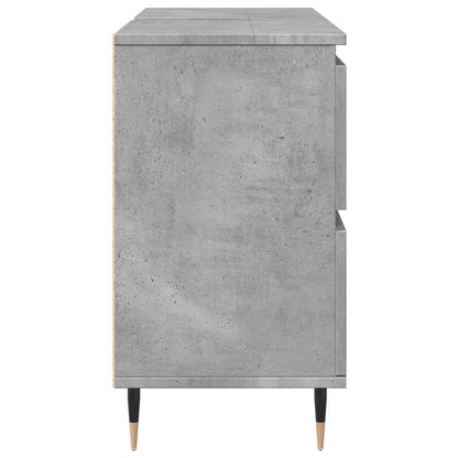 vidaXL Badschrank Betongrau 80x33x60 cm Holzwerkstoff