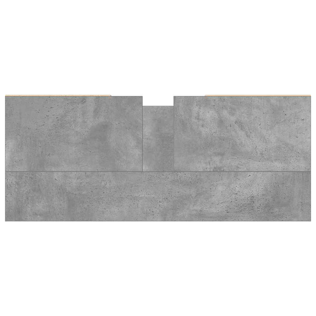 vidaXL Badschrank Betongrau 80x33x60 cm Holzwerkstoff