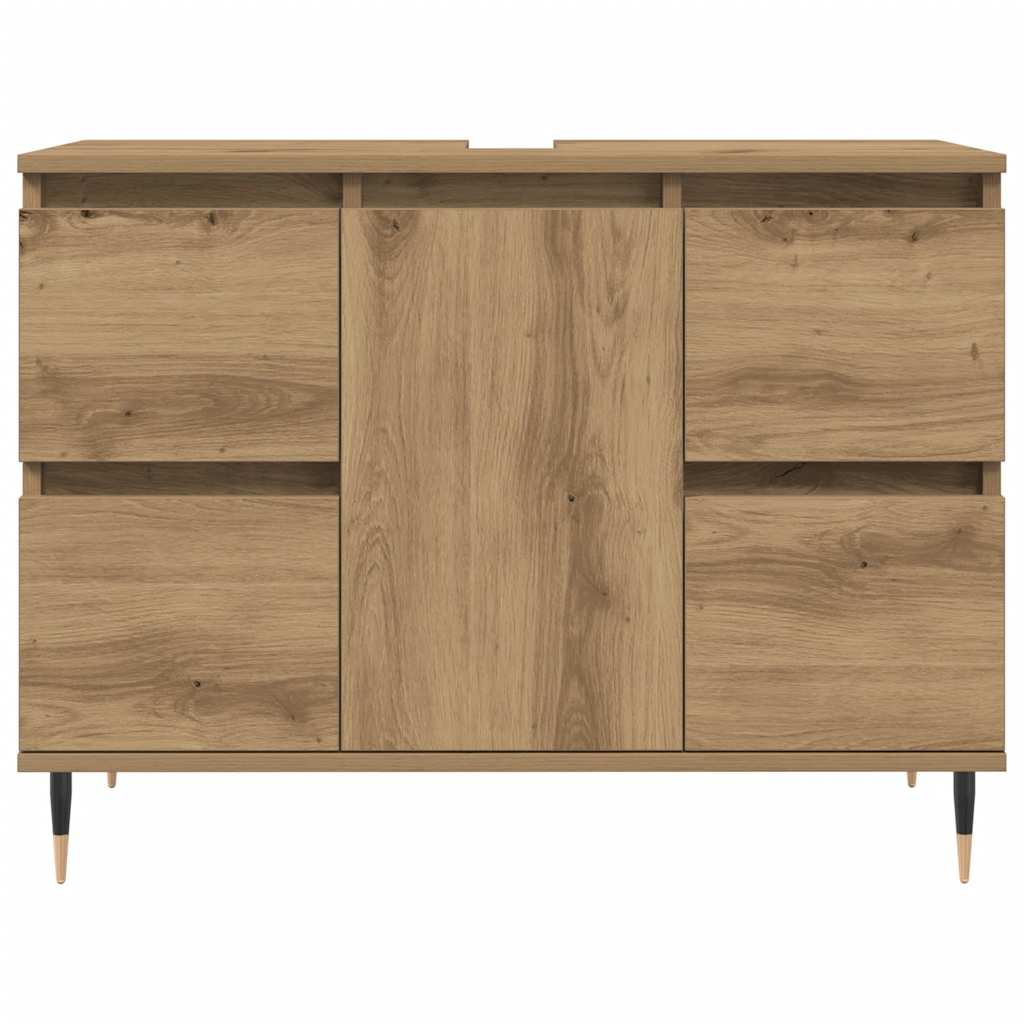 vidaXL Meuble de salle de bain chêne artisanal 80x33x60 cm bois d'ingénierie