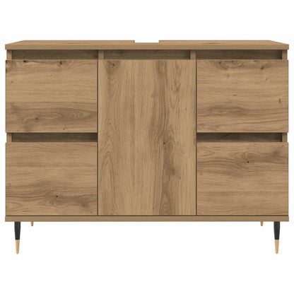 vidaXL Meuble de salle de bain chêne artisanal 80x33x60 cm bois d'ingénierie