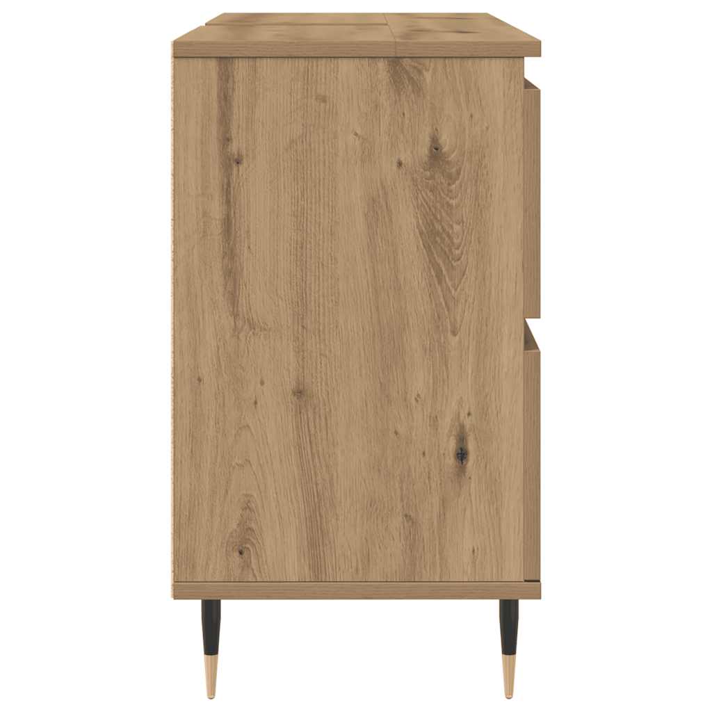 vidaXL Meuble de salle de bain chêne artisanal 80x33x60 cm bois d'ingénierie