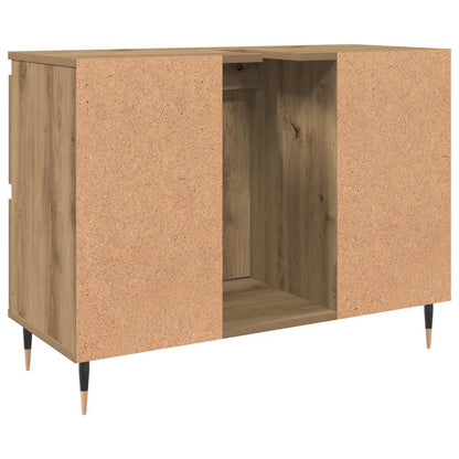 vidaXL Meuble de salle de bain chêne artisanal 80x33x60 cm bois d'ingénierie