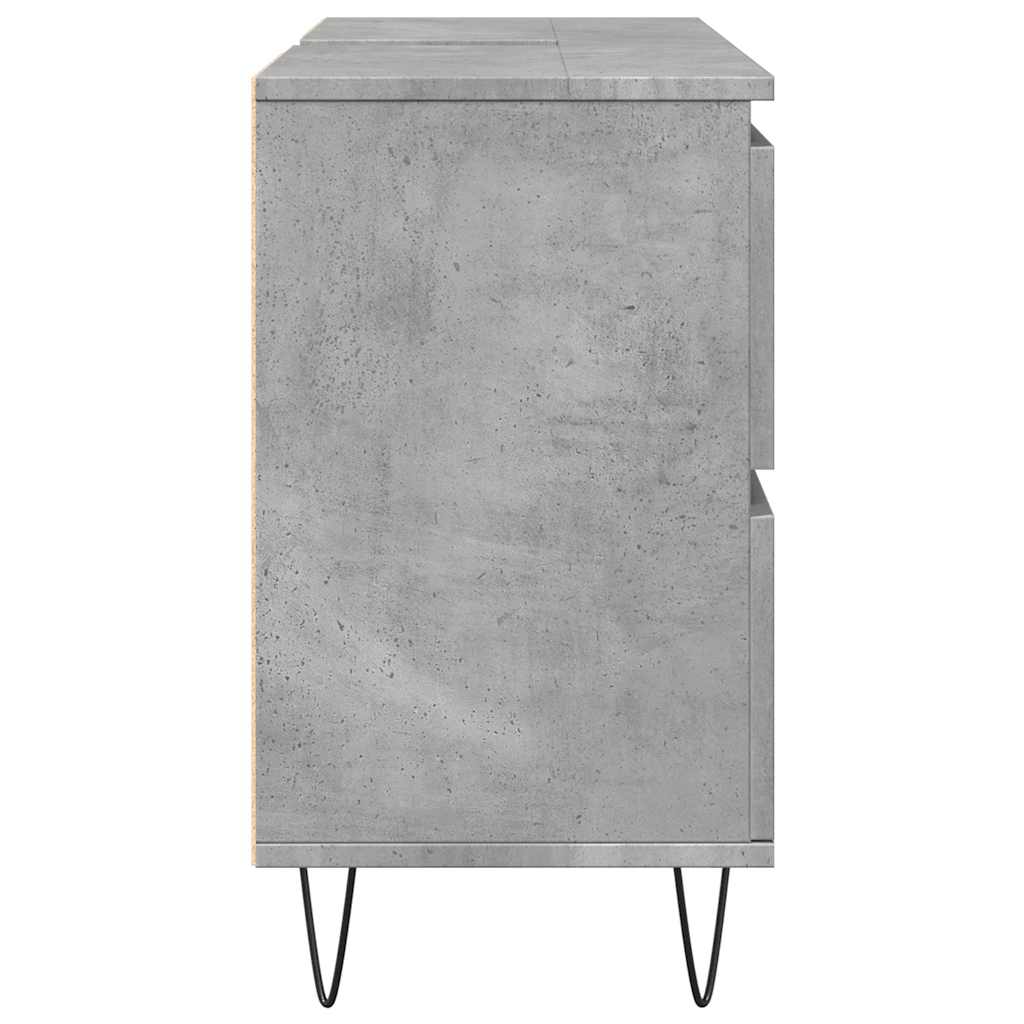 vidaXL Badschrank Betongrau 80x33x60 cm Holzwerkstoff