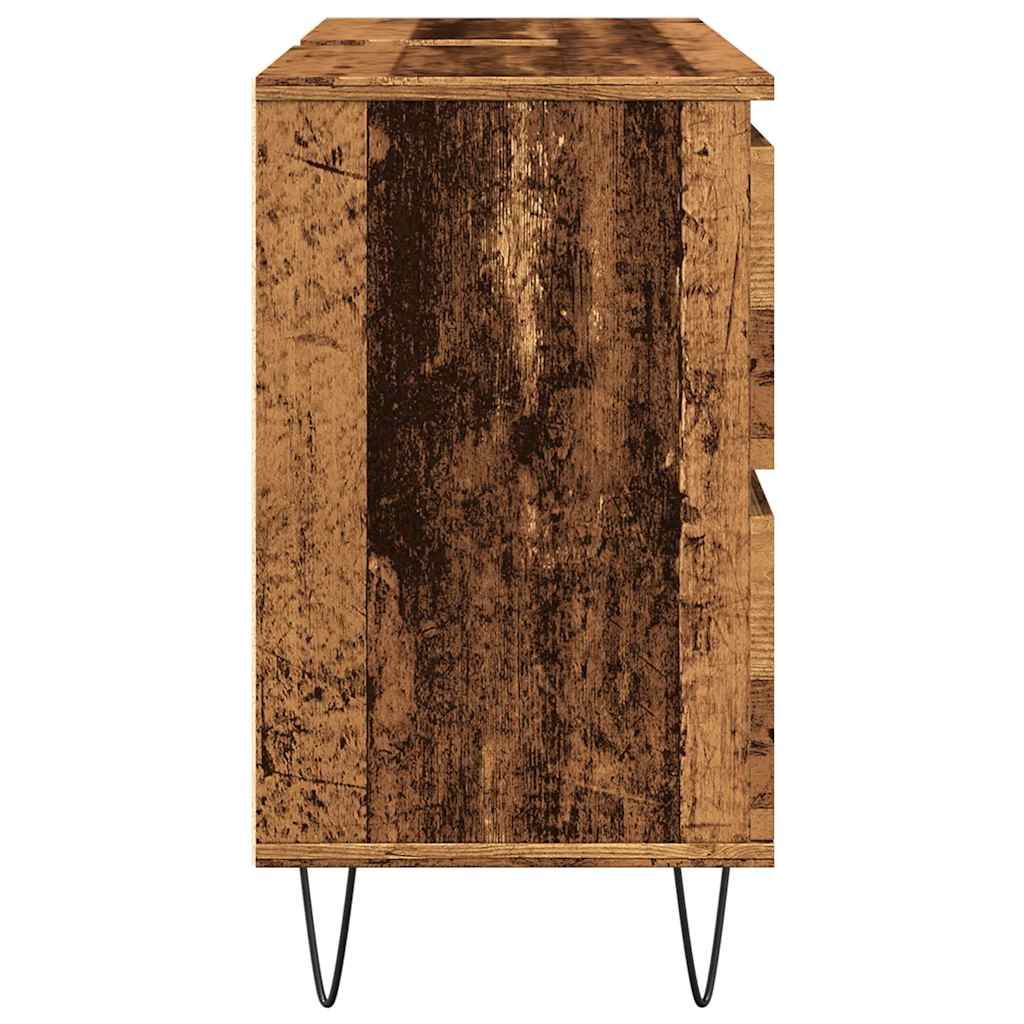vidaXL Meuble de salle de bain aspect bois de récupération 80x33x60 cm bois d'ingénierie