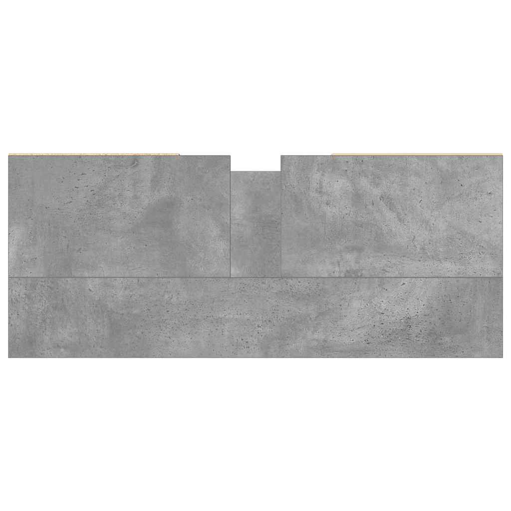 vidaXL Waschbeckenunterschrank Betongrau 80x33x60 cm Holzwerkstoff