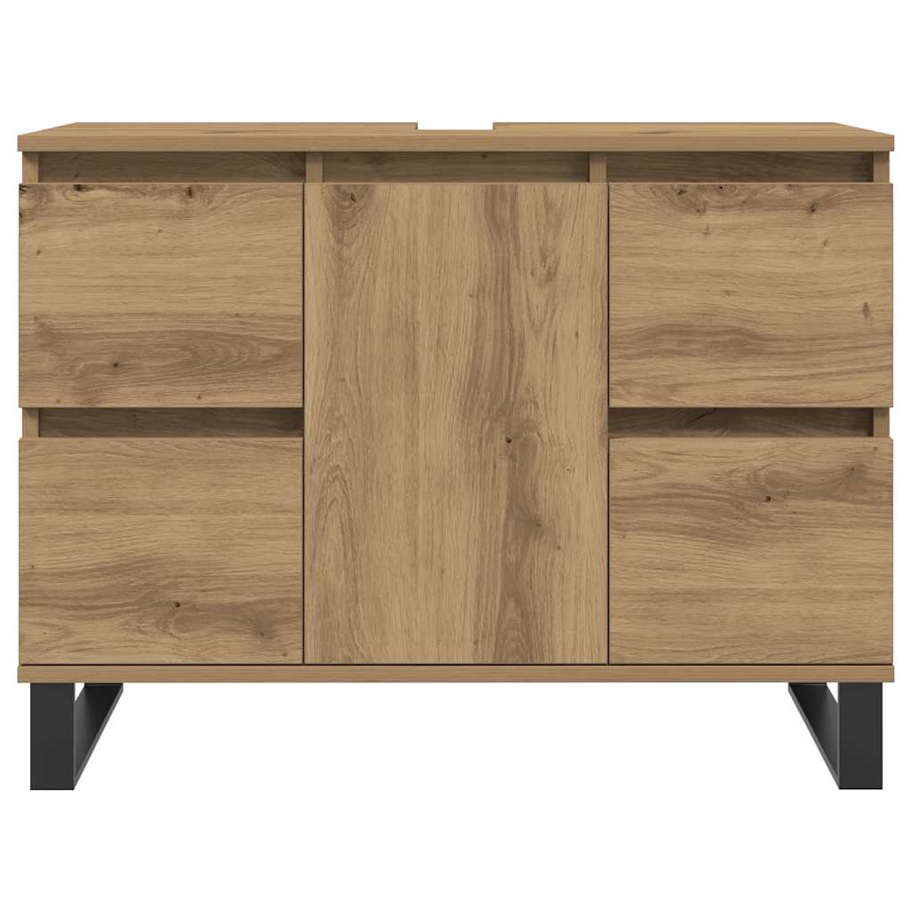 vidaXL Waschbeckenunterschrank Artisan-Eiche 80x33x60 cm Holzwerkstoff