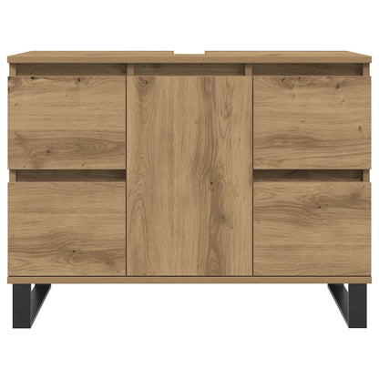 vidaXL Waschbeckenunterschrank Artisan-Eiche 80x33x60 cm Holzwerkstoff